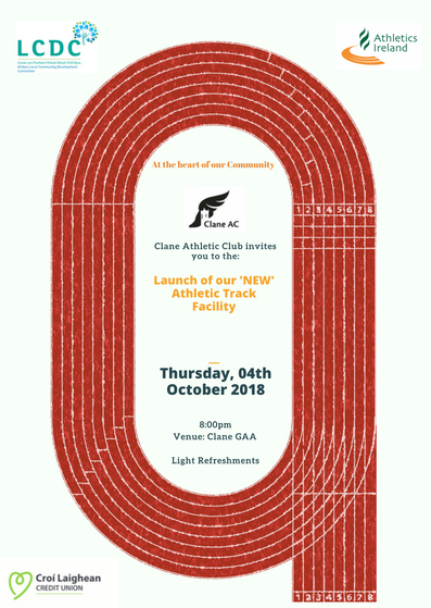 Launch of our new athletic track facilityfor the community of clane